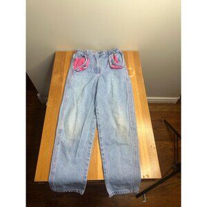 90s Y2K children’s kids vintage Jean krickets pink - size 6T STAINED see pics